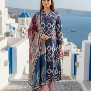 stella regalia 3 piece printed lawn suit (srlb 454611)