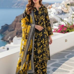 stella regalia 3 piece printed lawn suit (srlb 454611)