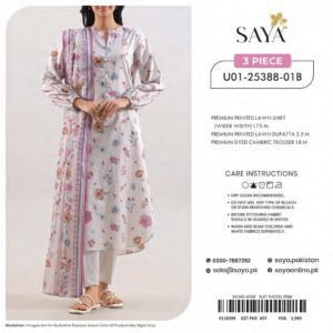 classic lawn suit 3 piece unstitched sylb 00010