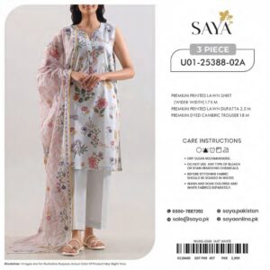 classic lawn suit 3 piece unstitched sylb 00010