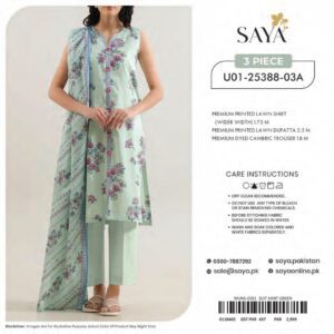 classic lawn suit 3 piece unstitched sylb 00010