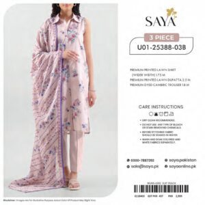 classic lawn suit 3 piece unstitched sylb 00010