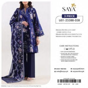 classic lawn suit 3 piece unstitched sylb 00010