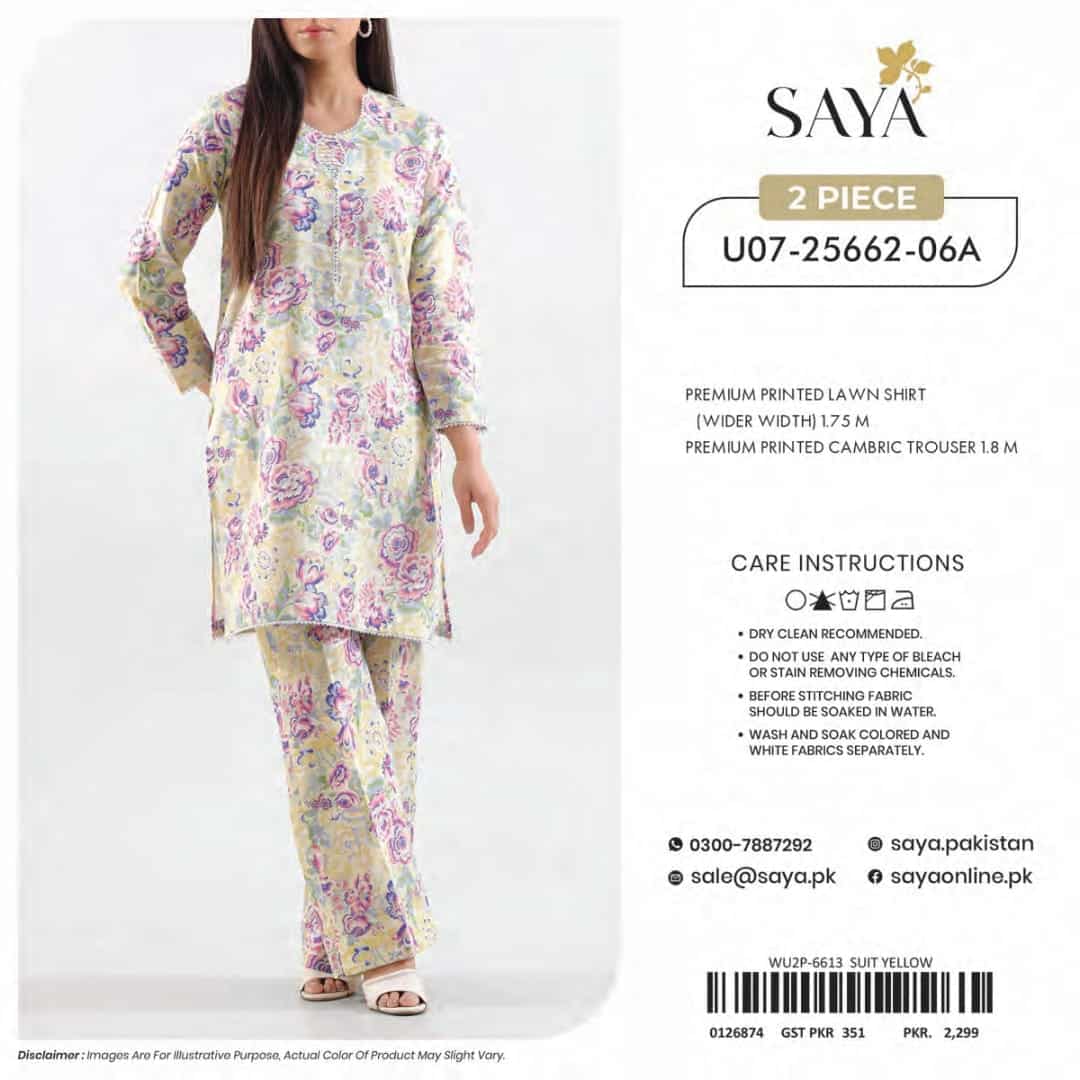 saya 2 piece lawn suit summer collection saya 2 piece lawn suit summer collection