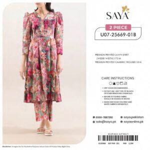 saya 2 piece lawn suit summer collection