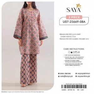 saya 2 piece lawn suit summer collection