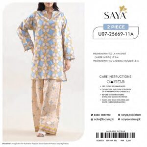 saya 2 piece lawn suit summer collection
