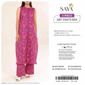 saya 2 piece lawn suit summer collection
