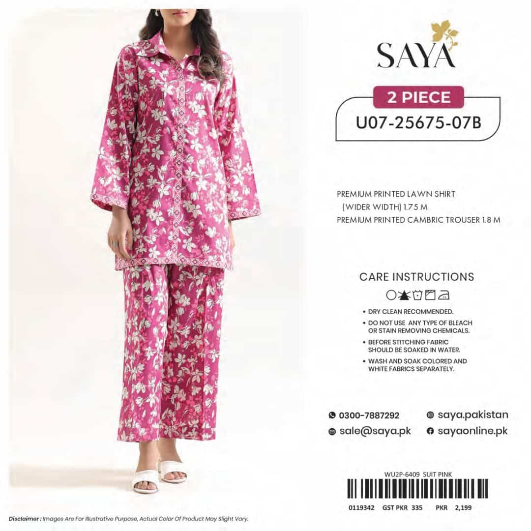 saya 2 piece lawn suit summer collection saya 2 piece lawn suit summer collection