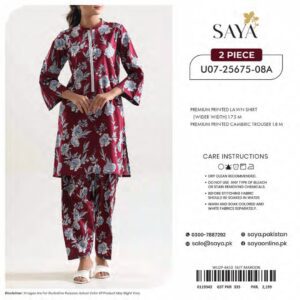 saya 2 piece lawn suit summer collection