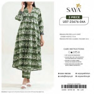 saya 2 piece lawn suit summer collection