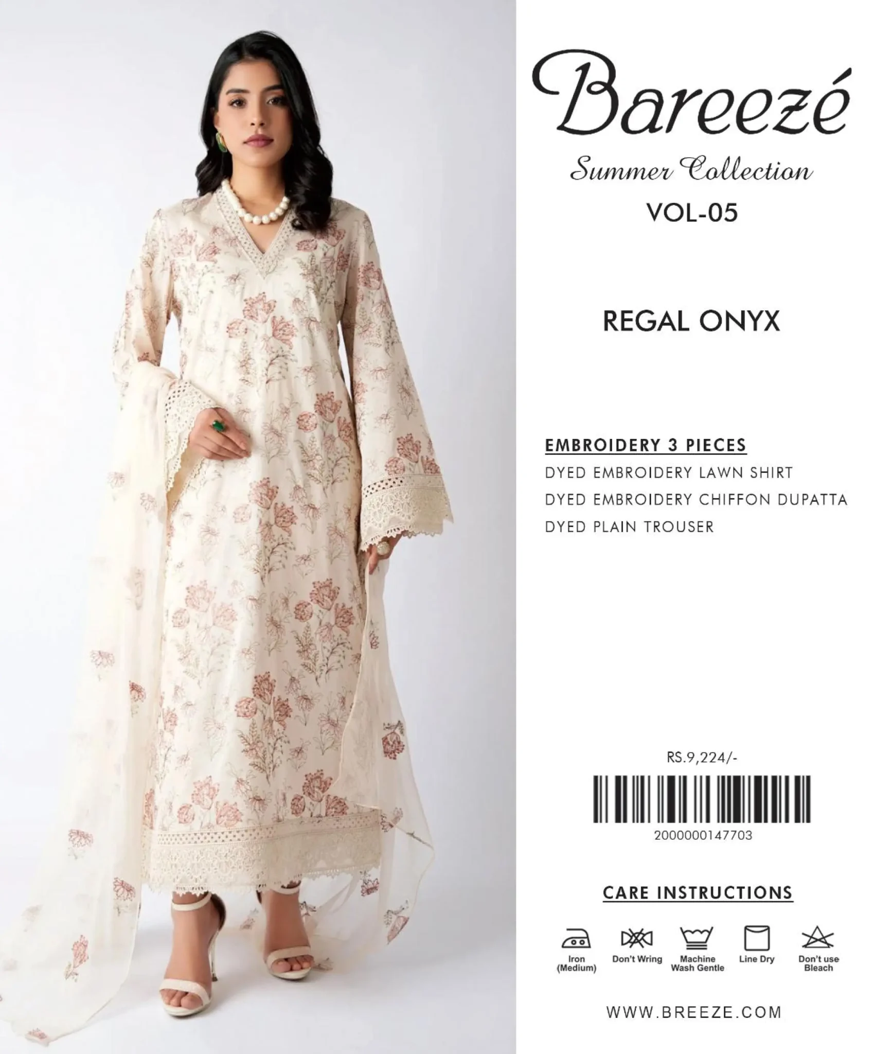 bareeze embroidered 3 piece lawn suit with chiffon dupatta – summer collection bareeze embroidered 3 piece lawn suit with chiffon dupatta – summer collection