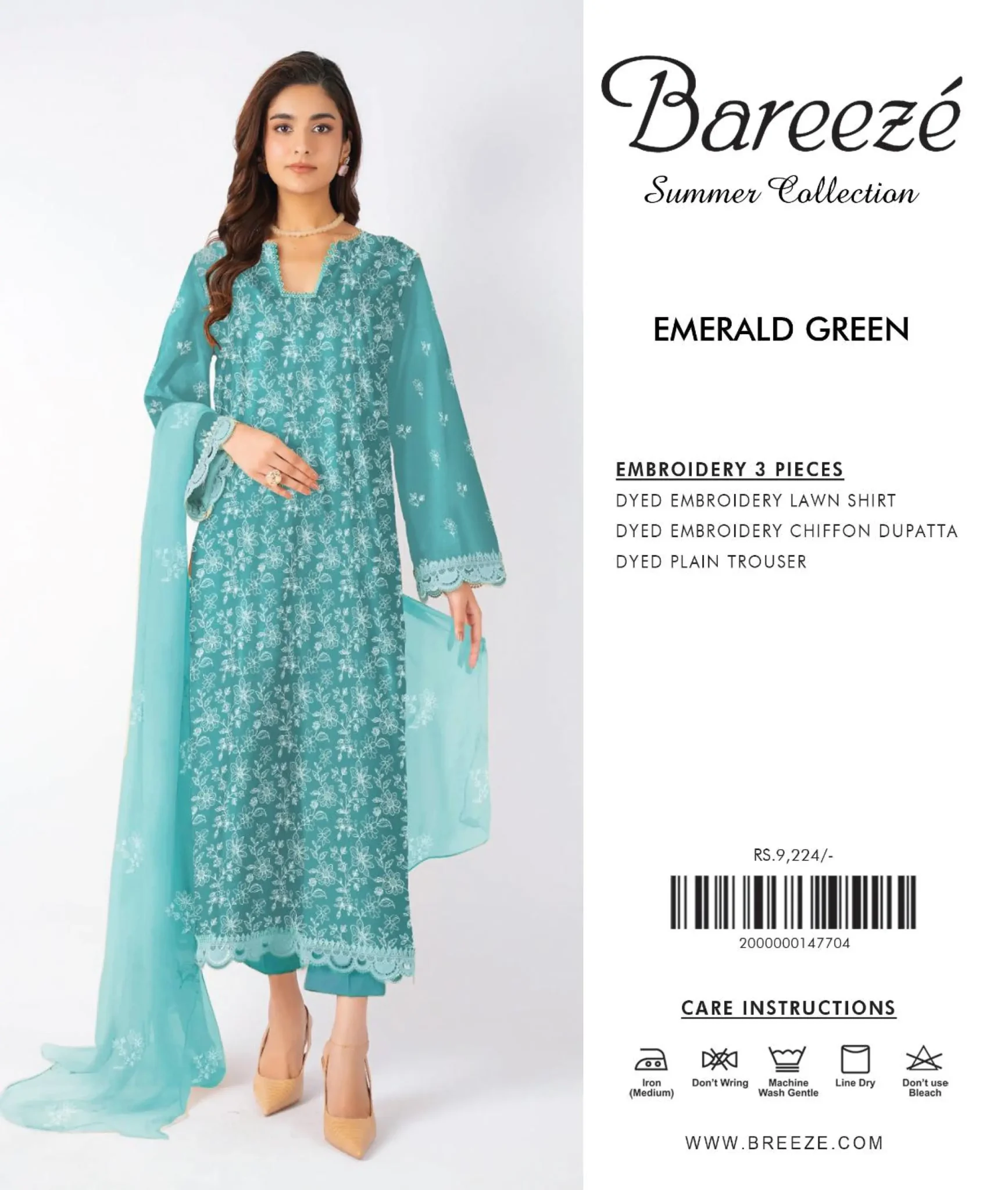 bareeze embroidered 3 piece lawn suit with chiffon dupatta – summer collection bareeze embroidered 3 piece lawn suit with chiffon dupatta – summer collection