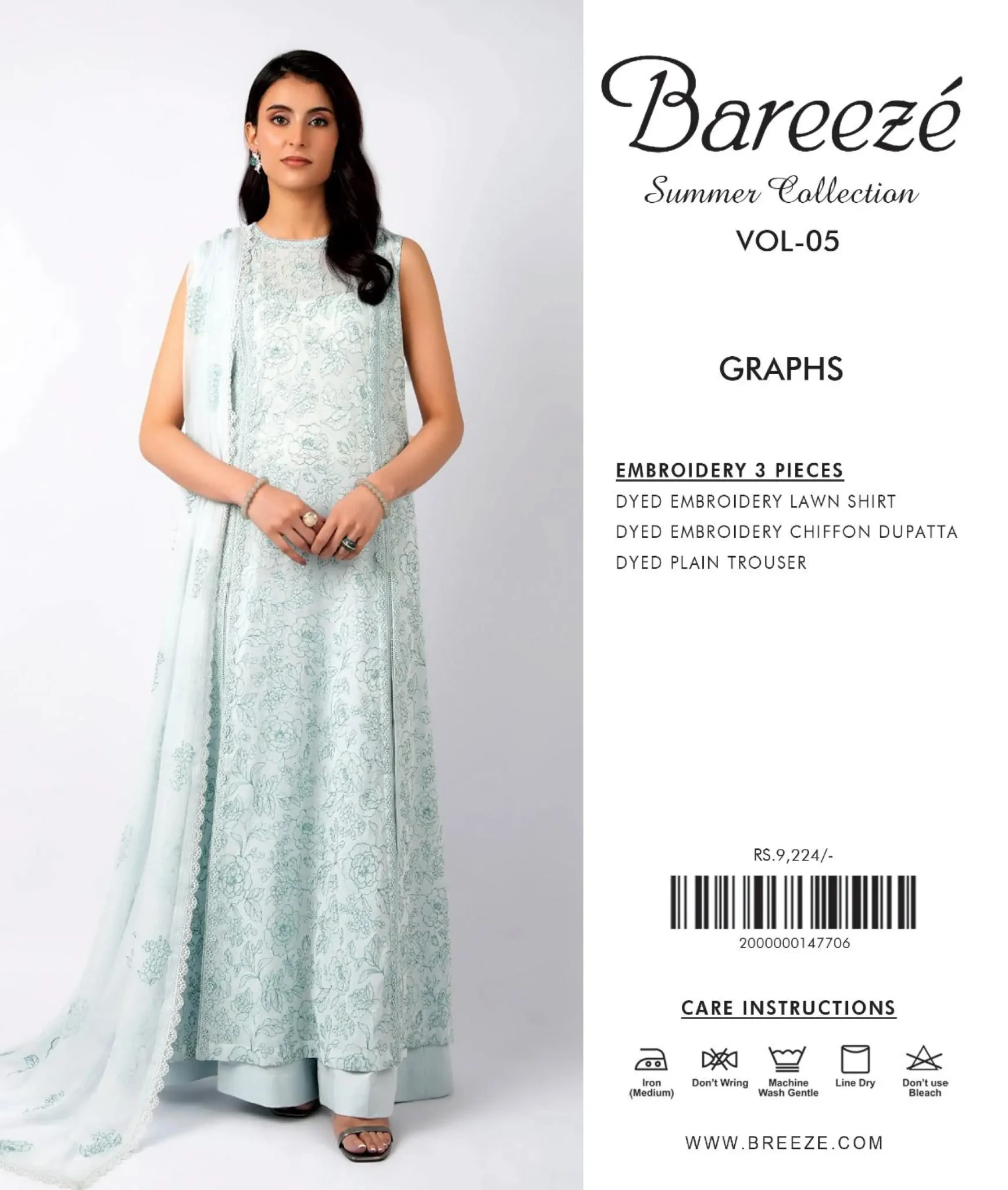 bareeze embroidered 3 piece lawn suit with chiffon dupatta – summer collection bareeze embroidered 3 piece lawn suit with chiffon dupatta – summer collection