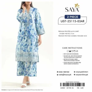 SAYA 2PCS PRINTED UNSTITCHED