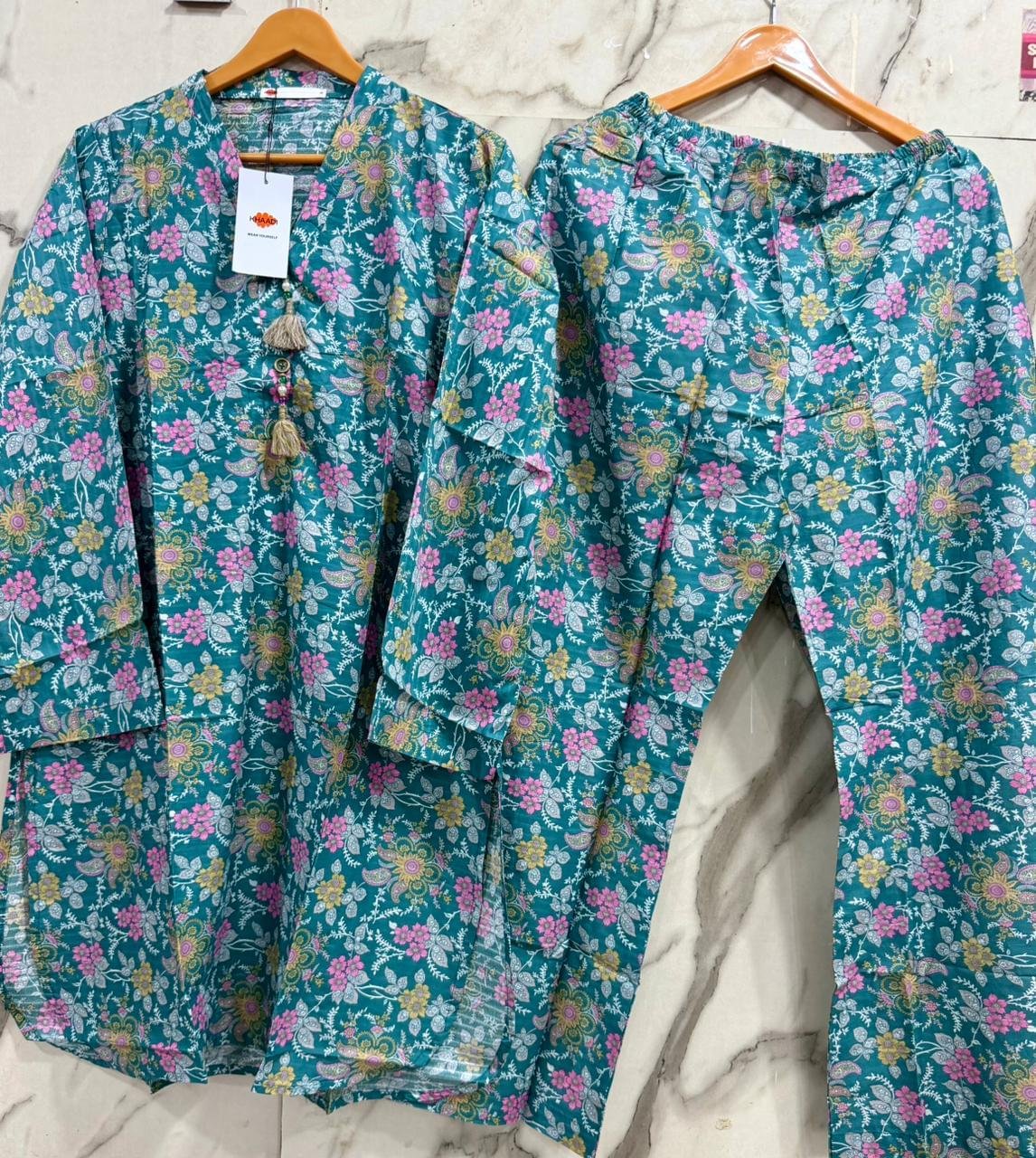 khaadi printed lawn 2pc cord set | stitched ready to wear summer collection