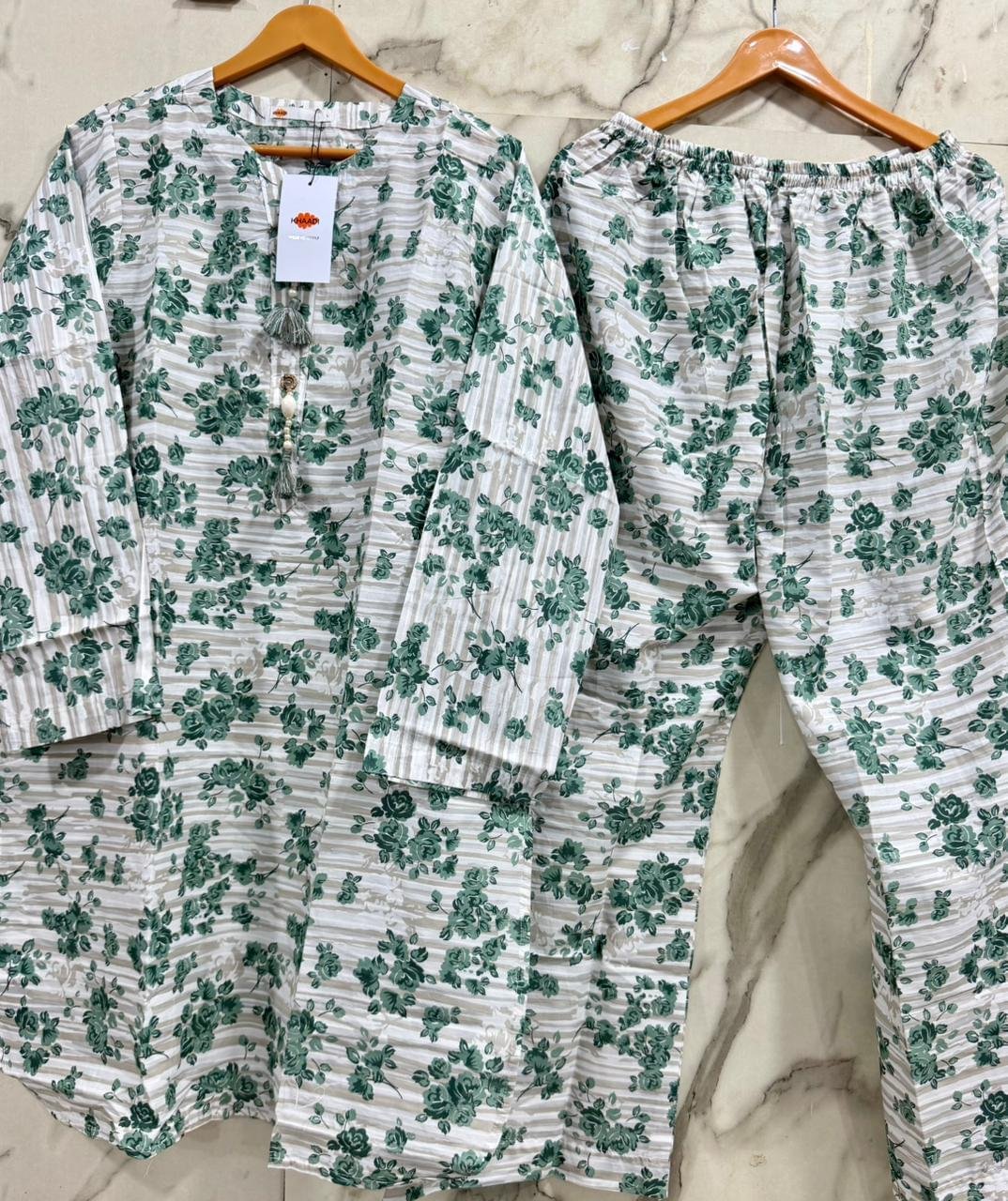 khaadi printed lawn 2pc cord set | stitched ready to wear summer collection